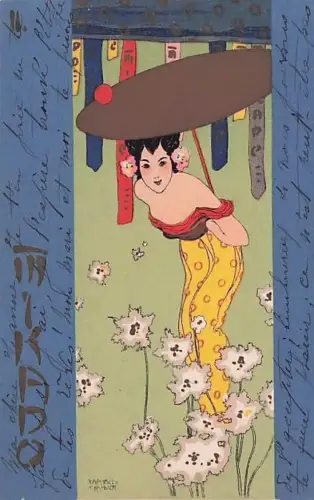 Künstler-AK Raphael Kirchner: Schöne Japanerin -793100