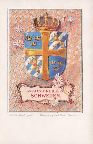 KÖNIGREICH SCHWEDEN. Gesetz gesch. Kunstverlag Paul Kohl, Chemnitz -793334