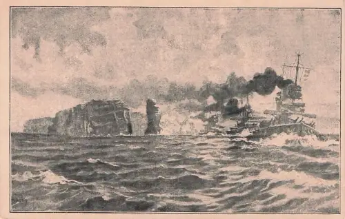 Kriegsschiffe vor Helgoland Deutsche Wacht -793410