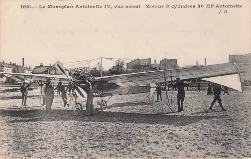 Luftfahrt: Das Eindeckerflugzeug Antoinette IV, Vorderansicht -793412
