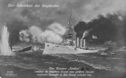 Kriegsschiff SMS Emden, Kaiserliche Marine, Der Schrecken der Engländer -793434
