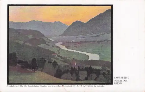 Nr. 121 Sign Baurnfeind - Inntal am Abend AK Teubner -793510