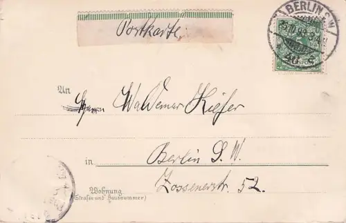 GRUSS AUS Zehlendorf."BEI-NACHT-Scherzkarte -793494