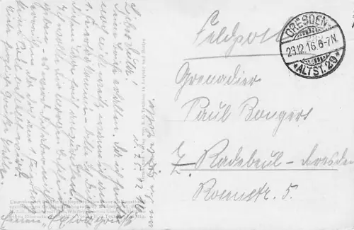 Künstler-AK Rehden, Partie an der Ruine -793514