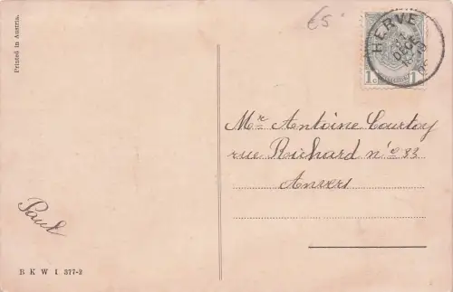 Künstler-AK Brüder Kohn (B.K.W.I) Nr.: Rückenansicht von Frau mit übergrossem Hut -793548