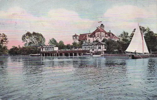 AK Steinhude, Strand-Hotel Steinhude, vom See gesehen -793536