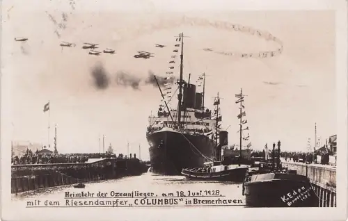 Heimkehr der Ozeanflieger, am 18. Juni, 1928, -793624