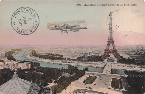 1910 Paris Frankreich Bild Postkarte Frühe Luftfahrt Abdeckung nach Charleston -793670