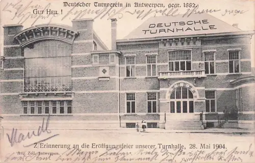 Deutsche Turnhalle" des "Deutschen Turnvereins in Antwerpen", der 1882 -793664