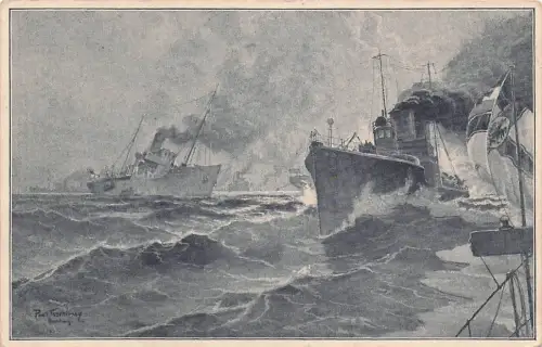 1916 Wurzen Deutschland Bild Postkarte Cover Schlacht auf hoher See -793704