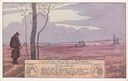 Künstler-AK Ernst Kutzer: Nikolais, Lenau, Idylle -793588