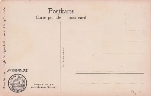 Künstler-AK Christopher Rave: Engl. Kriegsschiff Great Michael, 1500 -793698