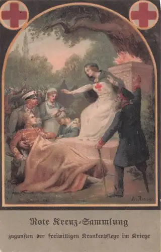 WWI Rote Kreuz Sammlung Rotes Kreuz Charity Alte Ansichtskarte -793612