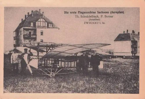 1965 Zwickau Ostdeutschland DDR Postkartencover RPPC Frühes Flugzeug -793718