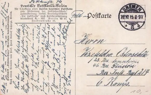 DEUTSCHLAND Polen 1915 ZEPPELIN, WWI Luftschiff ""Schütte-Lanz" -793666