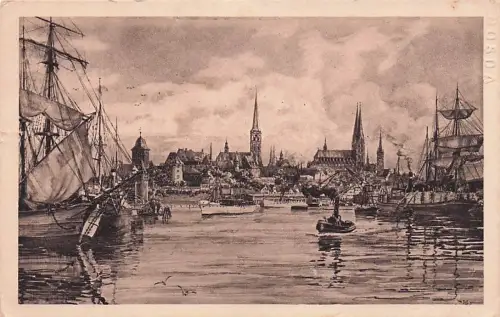 Luebeck Hafeneinfahrt II. Kat. Luebeck -793688
