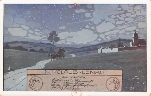 Künstler-AK Ernst Kutzer: Nikolaus Lenau, Der Postillon -793582