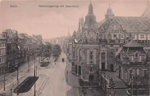 Köln-Neustadt, Habsburgerring mit Opernhaus aus der Vogelschau -793800