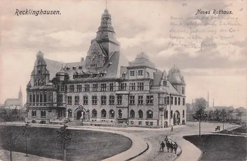 Ak Recklinghausen im Ruhrgebiet, Rathaus -793854