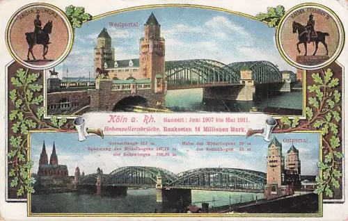 Köln Hohenzollernbrücke Westportal ngl 158.594 -793850