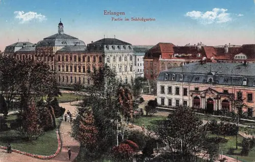 Ansichtskarte  ERLANGEN Partie im Schlossgarten -793880