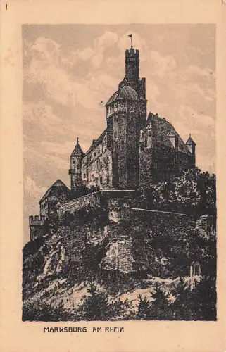 Künstler Ak Braubach am Rhein, Marksburg -793890