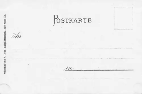 Badische Volkstrachten, Renchthäler aus Oedsbach, Amt Oberkirch, vor Haus -793910