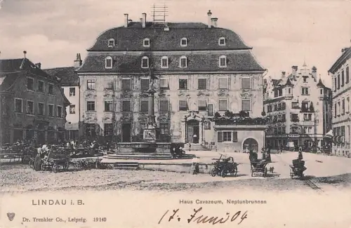 Lindau Haus Cavazeum Neptunbrunnen -793994