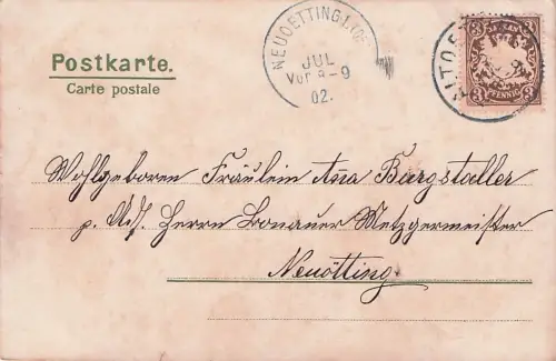 Tracht Glimmer Lithographie Nr. 1077 Erika Trachten Bayern 1902 -793868