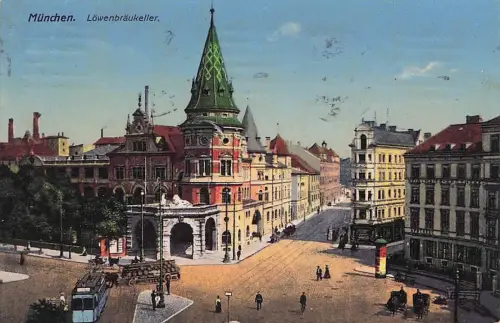 München, Löwenbräukeller und Strassenbahn -794024