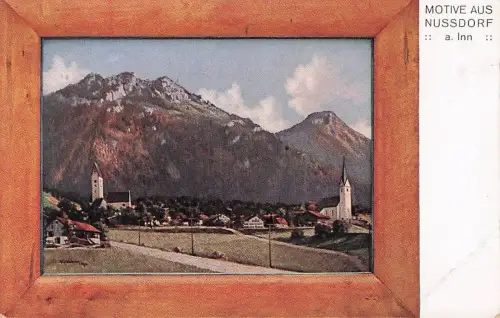 Nussdorf a. Inn, Ortsansicht mit Bergpanorama -793986