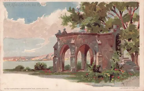 Künstler-AK P.Schmohl: Rhens, Der Königsstuhl -794068