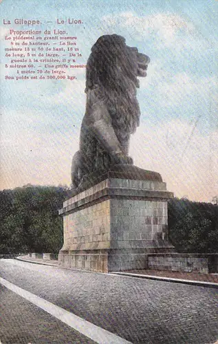 Postkaart Jalhay Galbach Löwe - Gileppe-Talsperre 1922 -794148