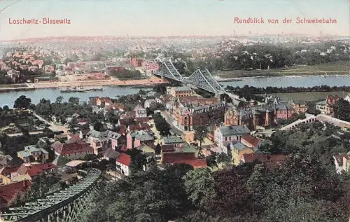 Ak Dresden Blasewitz, Panorama von der Loschwitzhöhe aus, Schwebebahn -794178