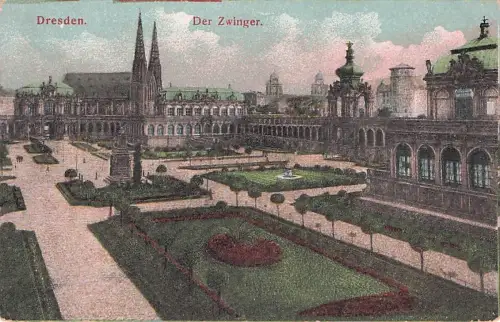 Dresden Zwinger Sophienkirche ungelaufen -794228