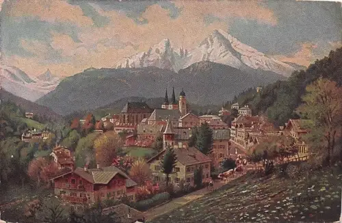 Berchtesgaden Kuhhirte mit seiner Herde -794060