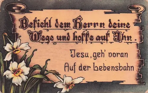 Deutsche C-1910 Arts Crafts Spruch Moto Künstlereindruck Postkarte -794120