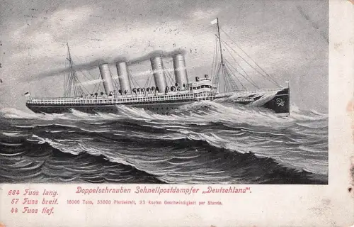 Doppelschrauben Schnellpostdampfer „Deutschland". -794408