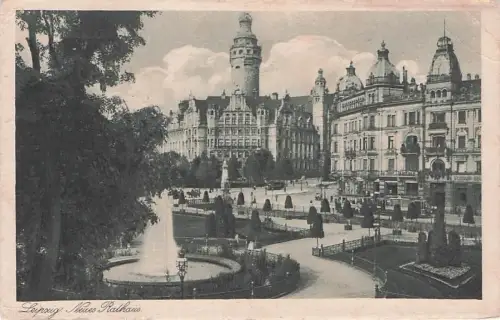 AK Leipzig, Partie am neuen Rathaus, -794458