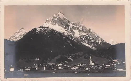 Postkarte, Mittenwald, gegen Wetterstein -794220