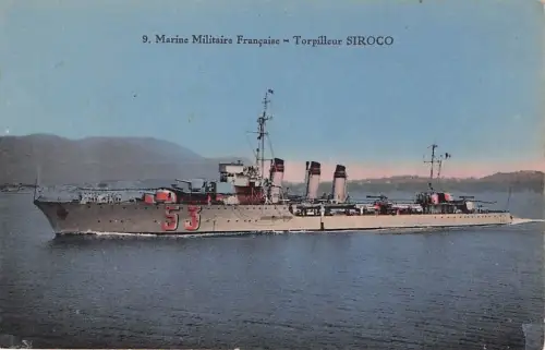 Ak Französisches Kriegsschiff, Torpilleur Siroco -794426