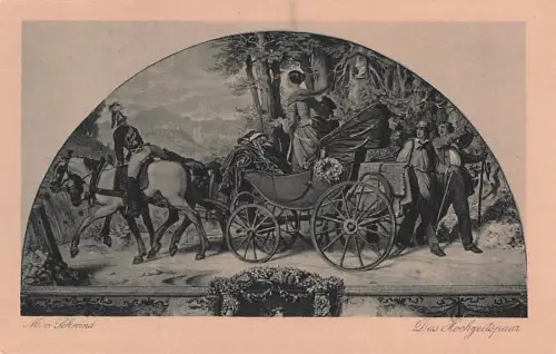 Postkarte / Kunstkarte M. von Schwind / Das Hochzeitspaar -794150