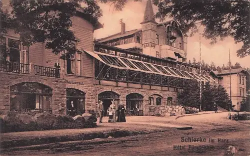 AK Schierke im Harz, Partie am Hotel Fürstenhöh -794558