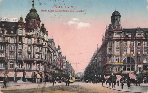 Frankfurt am Main - Blick in die Kaiserstraße vom Bahnhof -794492