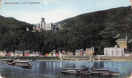 AK Capellen, Burg Stolzenfels und Dampfer -794210