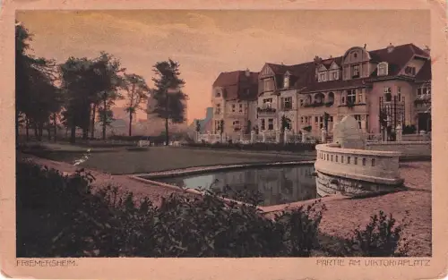 Ak Friemersheim Duisburg im Ruhrgebiet, Partie am Viktoriaplatz -794230