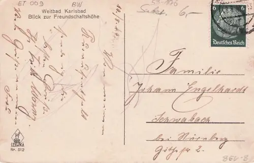 Karlsbad Blick zur Freundschaftshöhe -794310