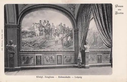 AK Berlin, Zeughaus, Gemälde Leipzig 1813 -794576