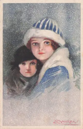 Vintage-Winterillustration Mauzan -794624