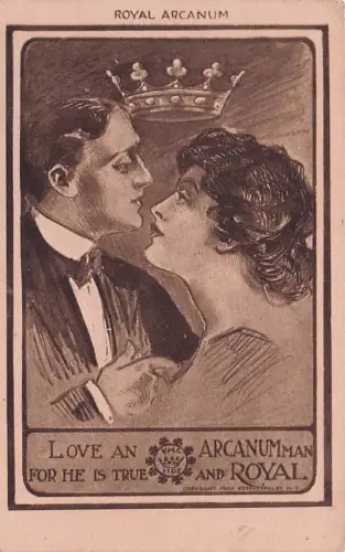 Fraternal Royal Arcanum Künstlereindruck C-1910 Werbepostkarte -794644